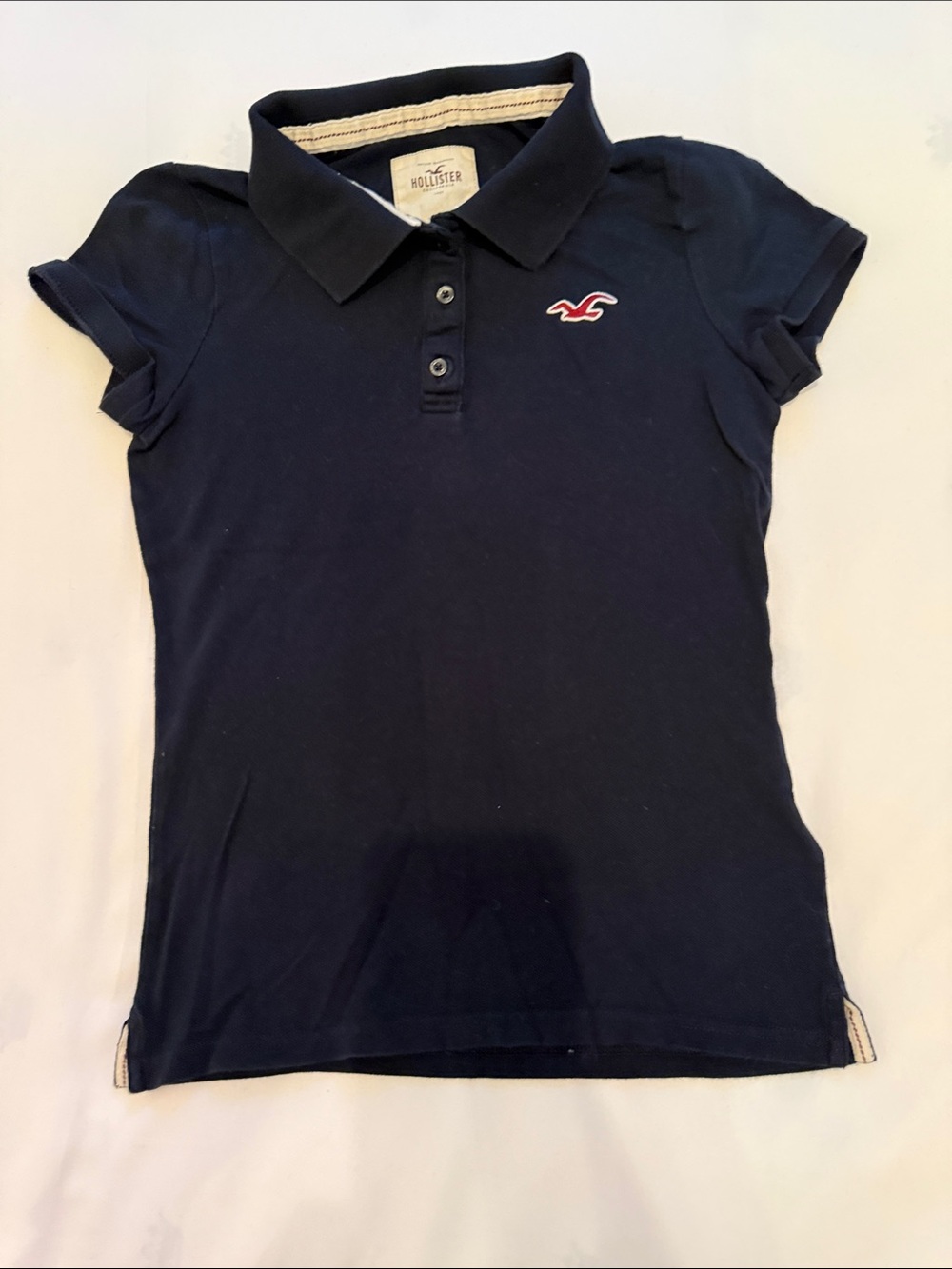 Hollister Navy Girls Polo with Red Logo
